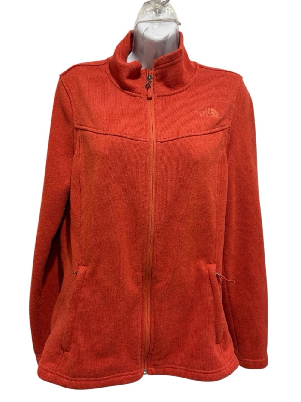 THE NORTH FACE Women’s Zip Up Fleece Jacket Heather Red Size Large